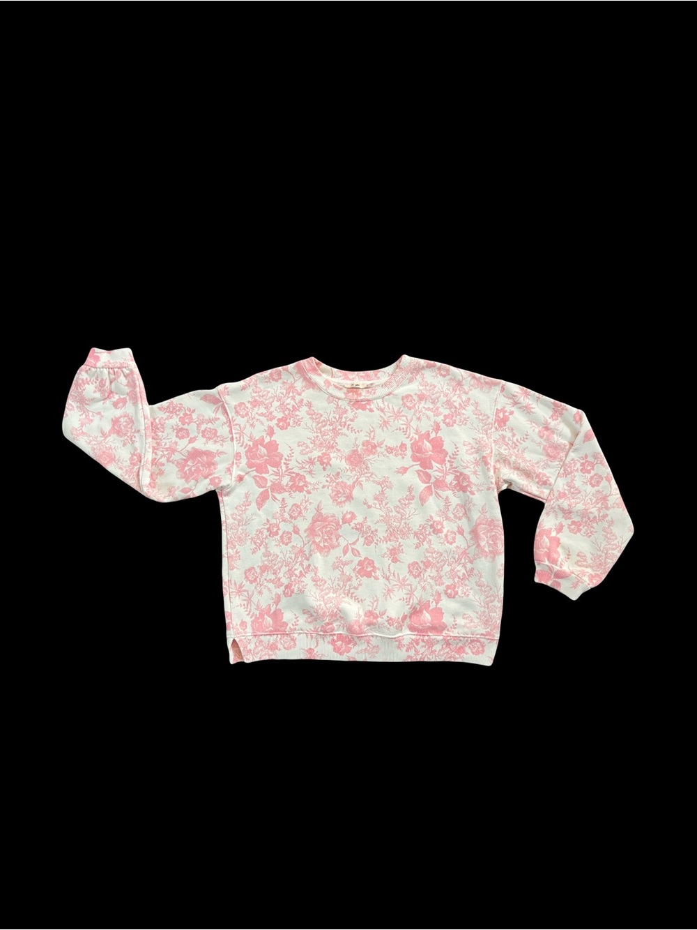 miami Pink and White Floral Crewneck Sweatshirt